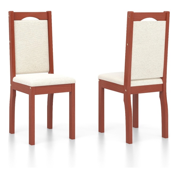 Juego De Living Comedor Mesa Madera Y 6 Sillas Tapizadas - Imagen 2
