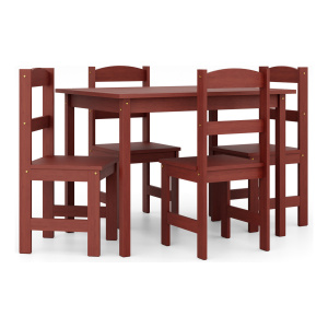 Juego De Living Comedor 4 Sillas Madera Maciza Muebles Web