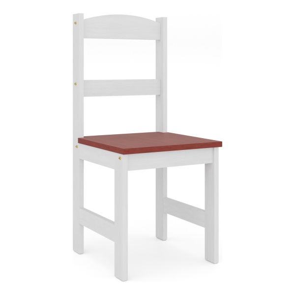 Juego De Comedor Living En Madera Maciza 6 Sillas Modelo Brasil Color Blanco/rustico - Imagen 2