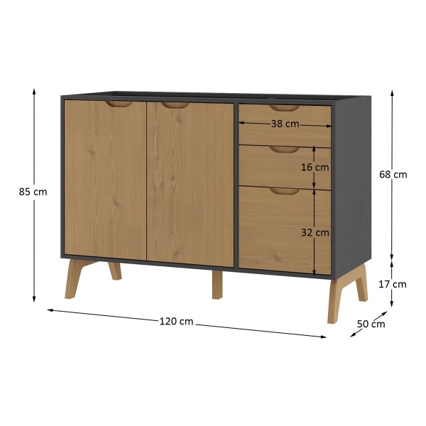 Bajo Mesada - Aparador Alacena - Mueble De Cocina Con Patas - Imagen 4