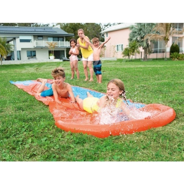 Tobogan De Agua Deslizador Acuatico Rampa Doble Inflable - Imagen 5