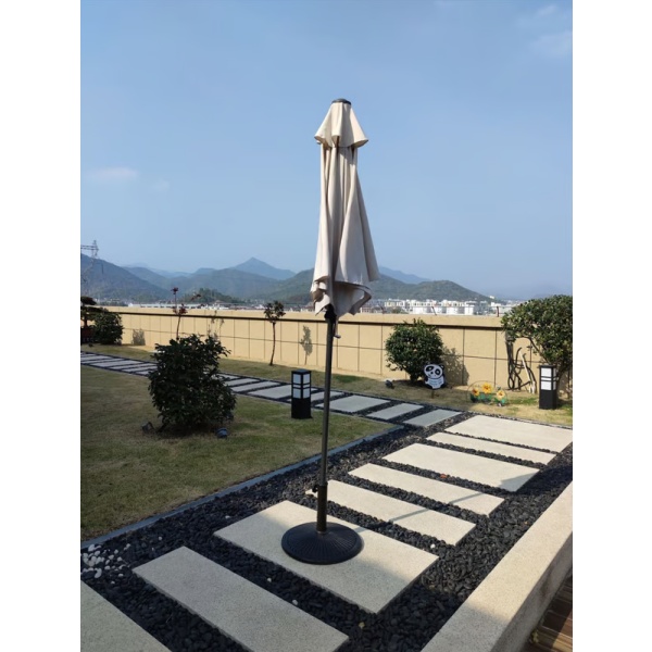Sombrilla Con Manivela 2mts Para Jardín Exterior Filtro Uv - Imagen 8
