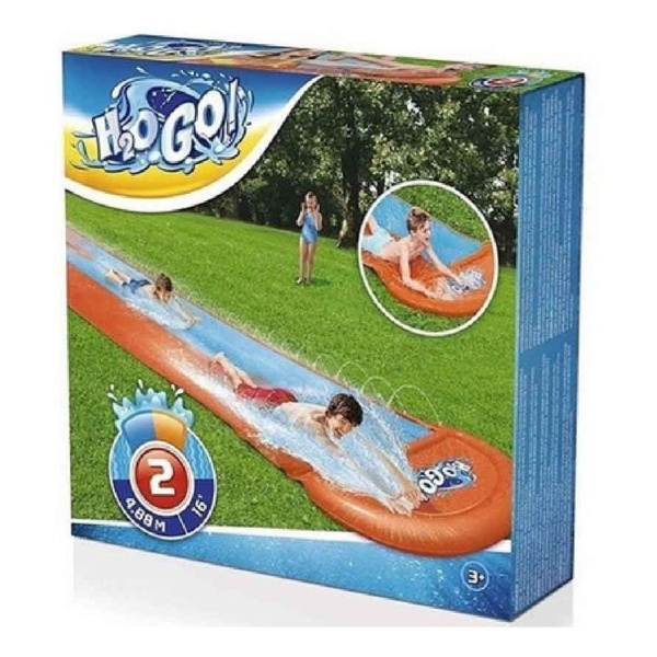 Tobogan De Agua Deslizador Acuatico Rampa Doble Inflable - Imagen 2
