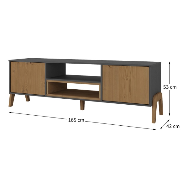 Rack Para Tv Lcd Led Televisor 2 Puertas 2 Estantes Living - Imagen 10
