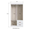 Ropero 4 Puertas - Placard - Dormitorio Guardarropa Armario - Imagen 4