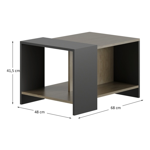 Mesa Ratona Mesita De Centro Estante Auxiliar Living Lateral - Imagen 4