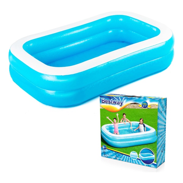 Pileta Inflable Rectangular Piscina Familiar 262x175 - Imagen 4