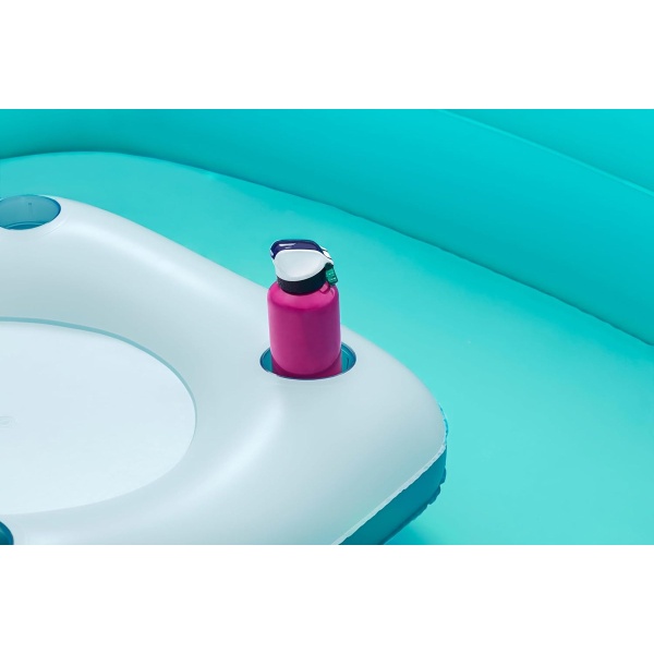 Piscina Inflable 2.18mts Alberca Hinchable Cuadrada Familiar Consola Con Portavasos Isla Con Posavasos Bestway 54446 737lt Sippin Summer Family Pool - Imagen 3