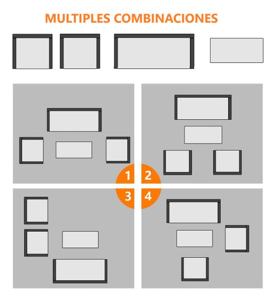 Juego Jardin Ratan Mesa Sillón 2 Cuerpos Butacas Almohadones - Imagen 7