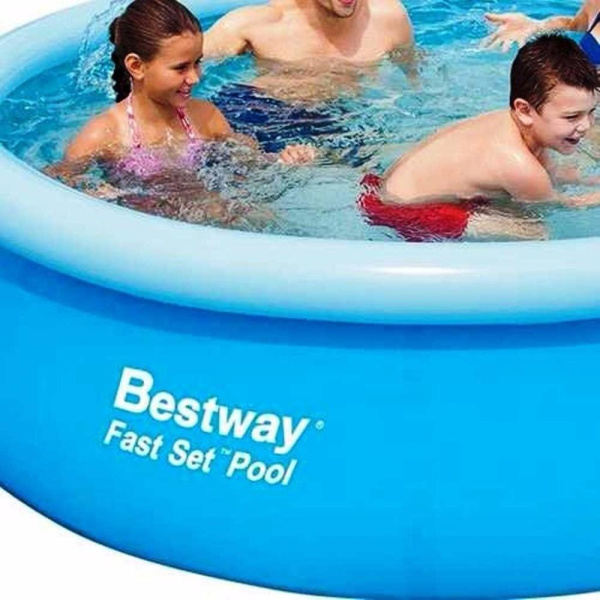 Pileta Inflable Redonda Bestway Fast Set 57265 De 2.44m X 66cm 2301l Azul Caja - Imagen 7