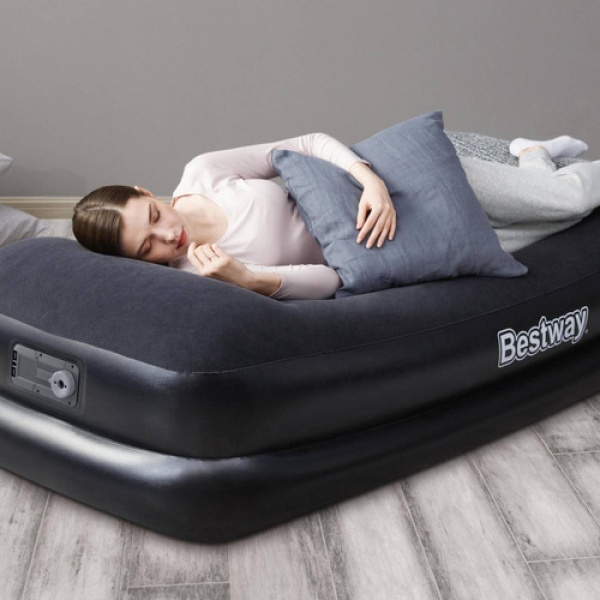 Colchón Eléctrico Inflable 1 Plaza Bestway Color Negro - Imagen 3