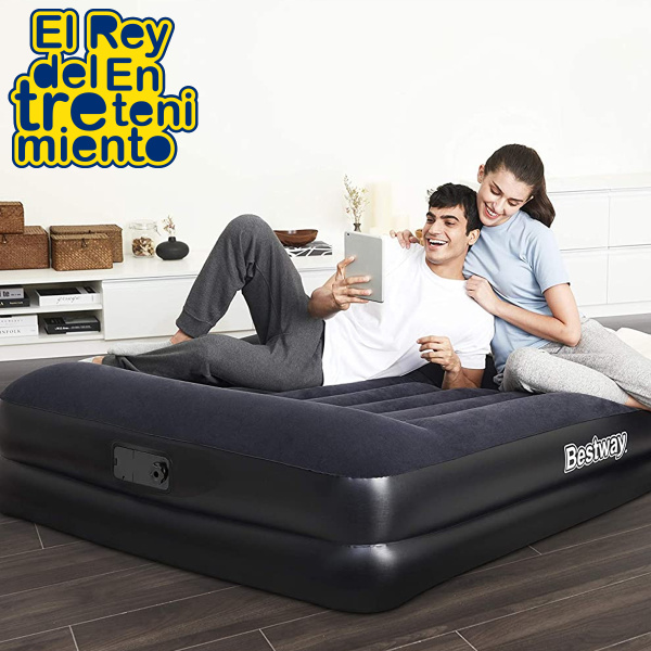 Colchón Inflable Bestway 67403 2 Plazas Color Azul Hasta 300kg De 1.52cm X 2.03m X 0.46m - Imagen 3