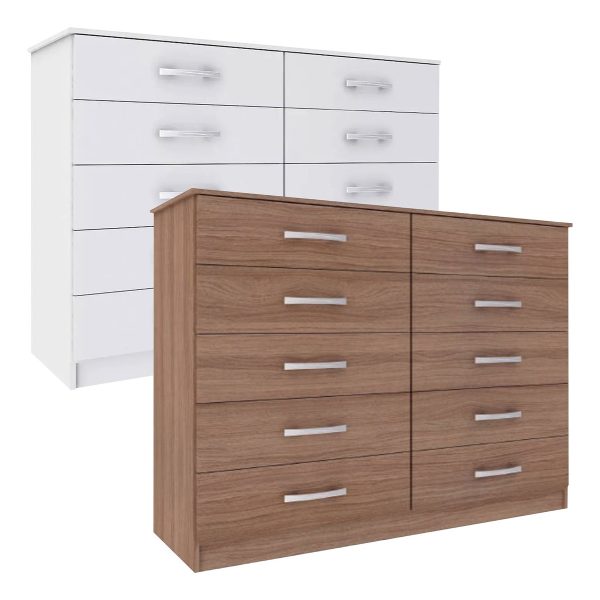 Comoda Cajonera Dormitorio Guarda Ropa 10 Cajones Compramas Color Blanco - Imagen 3