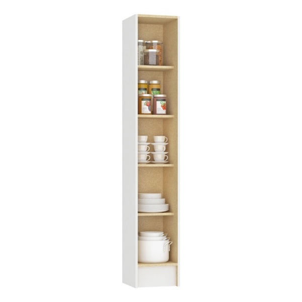 Multiuso 1 Puerta Armario Cocina Panelero Baño Estantes Color Blanco - Imagen 3