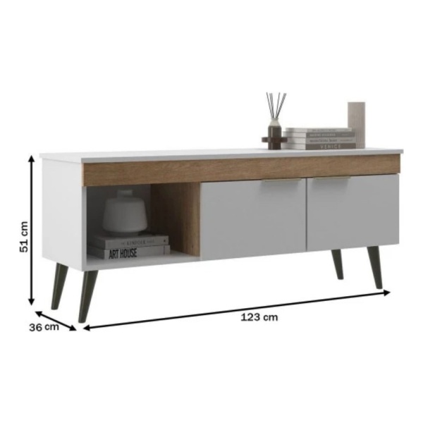 Rack Mesa Tv Living 2 Puertas Rak Modular Muebles Web - Imagen 3