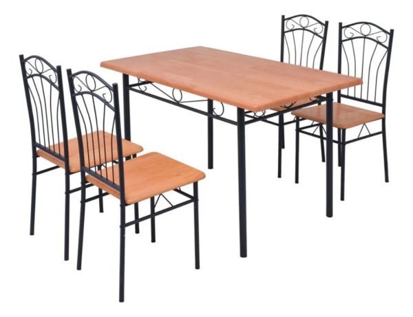 Juego Comedor Living 4 Sillas Mesa Set Rectangular - Imagen 2
