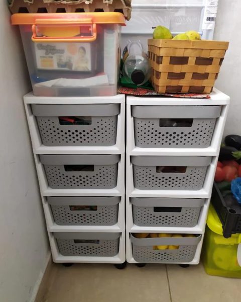 Gaveta Cajonera Plastica 4 Cajones Con Ruedas Color Gris - Imagen 8