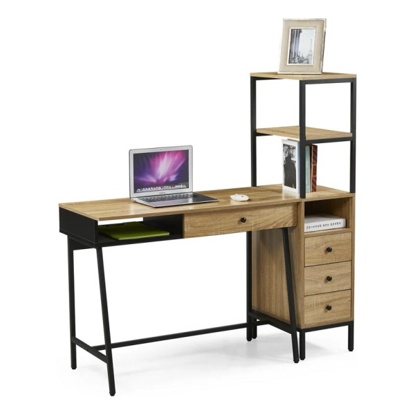 Set Escritorio Estante Mesa Computadora Oficina Muebles Web - Imagen 3