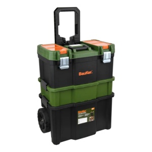 Carro Caja Herramientas Ruedas Desmontable Set Valija Bauker