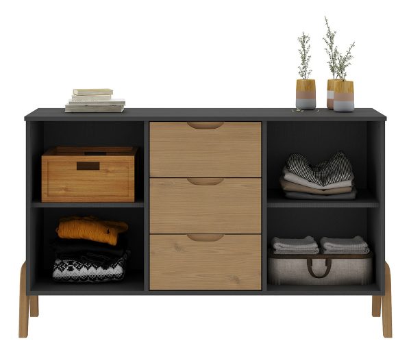 Comoda Cajonera 2 Puertas 3 Cajones Dormitorio Guardarropas - Imagen 3