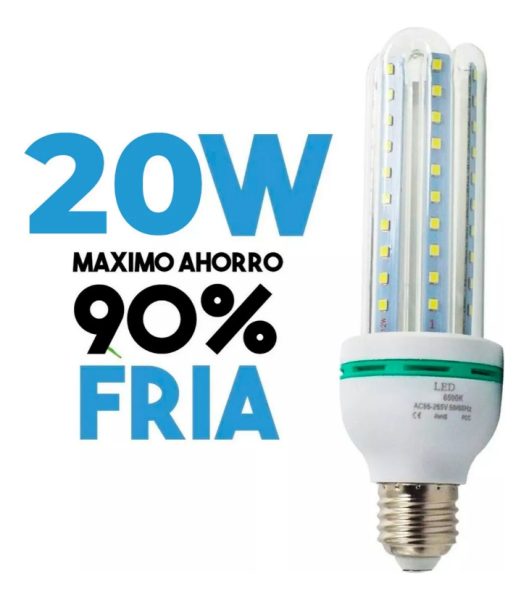 Lampara Led 20w Super Potencia Menor Consumo Ahorre Energía - Imagen 3