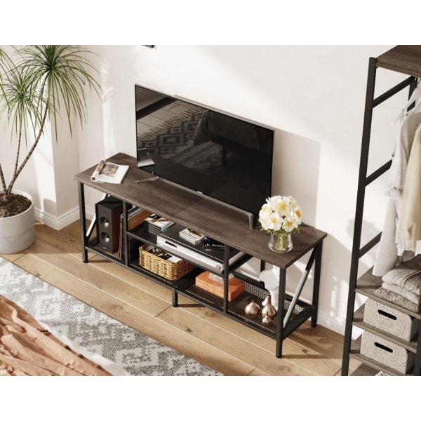 Rack Mesa Tv Living Estantes Rak Modular Industrial - Imagen 3