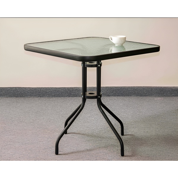 Mesa Jardin Vidrio Exterior Cuadrada - Muebles Web