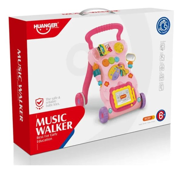 Caminador Para Bebes Andador Infantil Juegos Sonidos Pizarra - Imagen 4