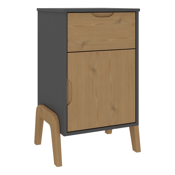 Mesa De Luz Dormitorio 1 Cajón 1 Puerta Cabecera Sommier - Imagen 2