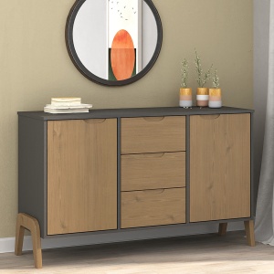 Comoda Cajonera 2 Puertas 3 Cajones Dormitorio Guardarropas