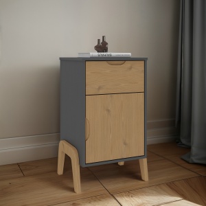 Mesa De Luz Dormitorio 1 Cajón 1 Puerta Cabecera Sommier