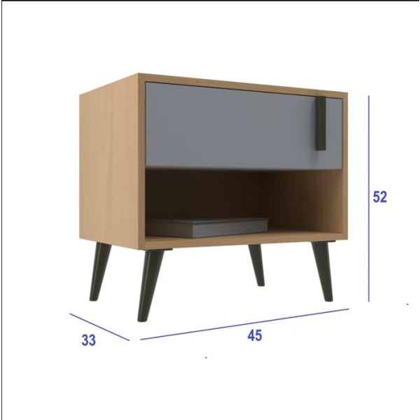 Mesa De Luz Tulipa De Noche 1 Cajón - Muebles Web - Imagen 2