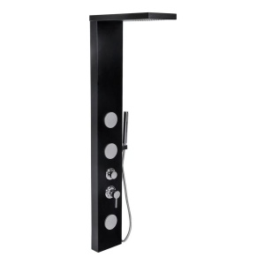 Columna De Ducha Aluminio Negro 2 Jets Sensi D Acqua