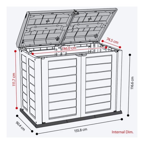 Baulera Organizador Para Jardin Rimax 156x 117x 91cm - Imagen 3