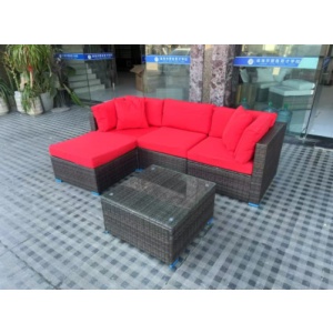 Juego Jardin Living Rattan Esquinero 4 Piezas Sillones+mesa