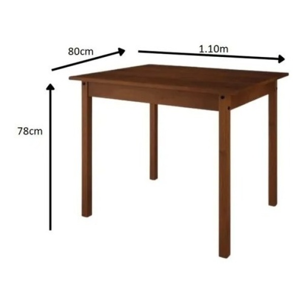 Juego De Comedor 4 Sillas De Madera - La Tentación Color Cera - Imagen 3