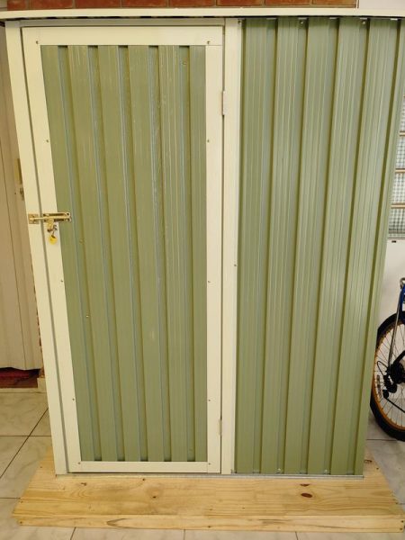 Contenedor De Almacenamiento De Acero Para Jardín, 186x143x89 Cm, Color Verde - Imagen 8