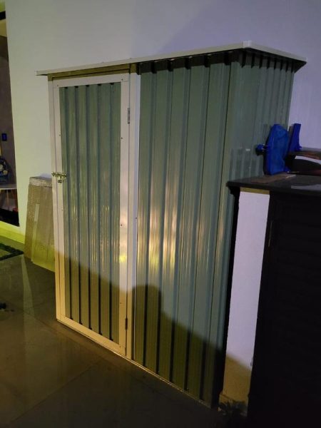 Contenedor De Almacenamiento De Acero Para Jardín, 186x143x89 Cm, Color Verde - Imagen 6