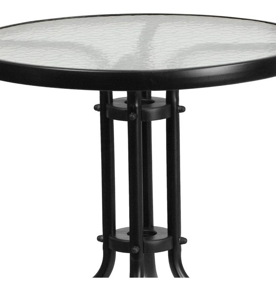 Juego De Jardin Patio Exterior Mesa Sillas Living Rattan Estructura Negro - Imagen 2