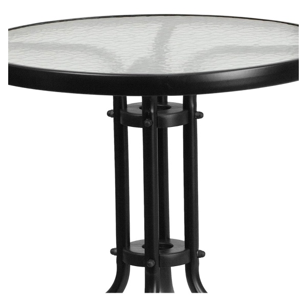 Juego De Jardin Patio Exterior Mesa Sillas Living Rattan Estructura Negro - Imagen 2