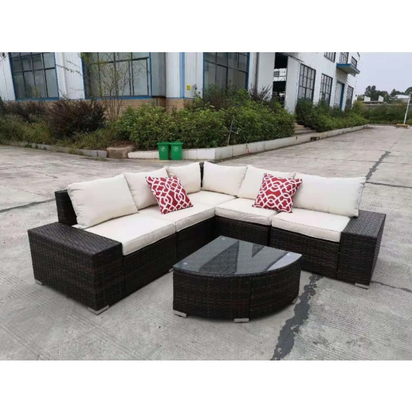 Set Juego Jardin Esquinero Exterior Patio Sillon Sofa + Mesa - Imagen 2