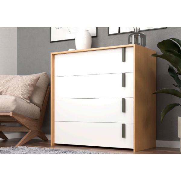 Comoda Cajonera Guardado Dormitorio 4 Cajones - Muebles Web