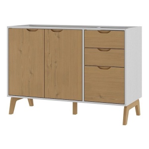 Mueble De Cocina - Bajo Mesada - Aparador - Alacena - Lcm Color Blanco/miel