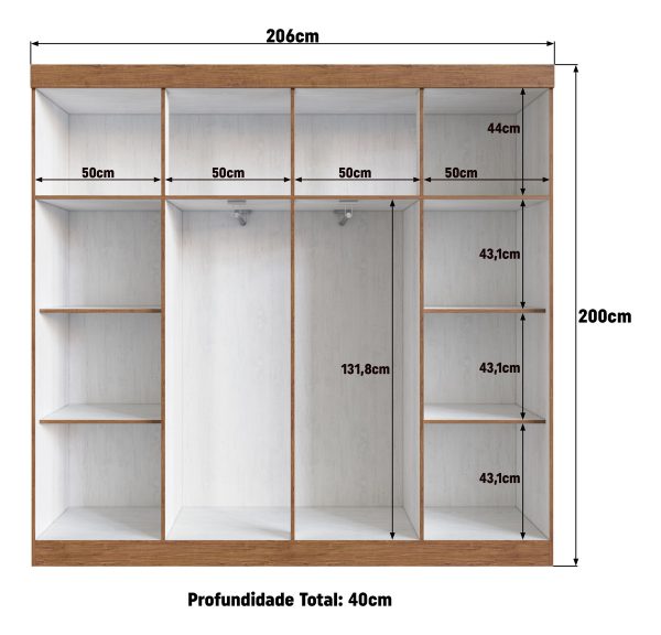 Ropero Placard 8 Puertas Berlin Dormitorio - Muebles Web - Imagen 5