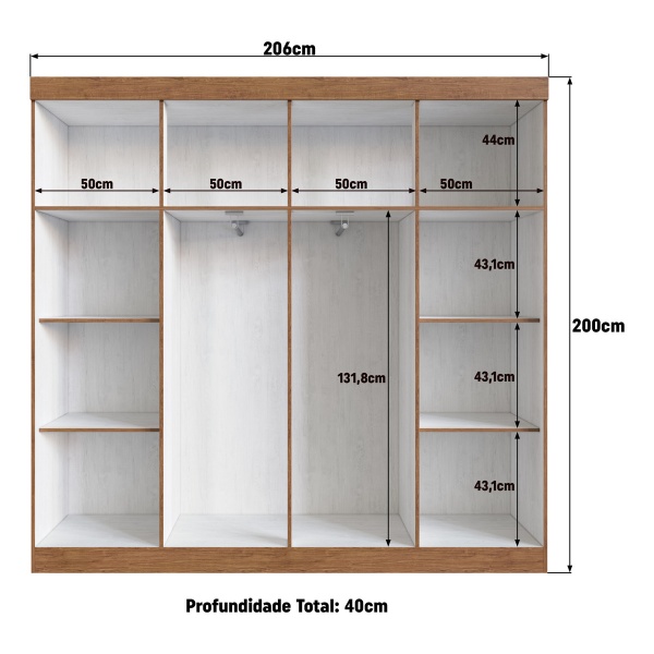 Ropero Placard 8 Puertas Berlin Dormitorio - Muebles Web - Imagen 5