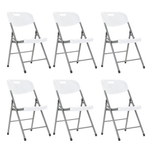 Silla De Jardin Paris Plegable Plastica X6 Garden Life Blanco Silla Paris