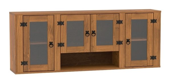 Mueble De Cocina - Aereo 4 Puertas N- Alacena - Madera - Lcm Color Roble Con Vidrios - Imagen 3