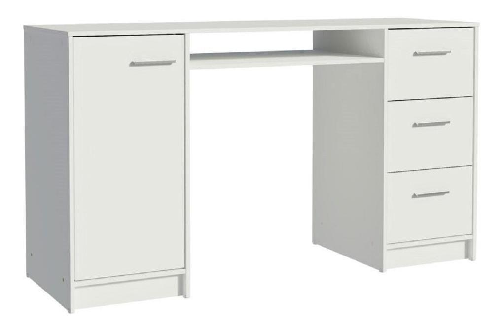 Escritorio Para Pc Madesa 9400091 Alaska 3 Cajones 1 Puerta Color Blanco - Imagen 2