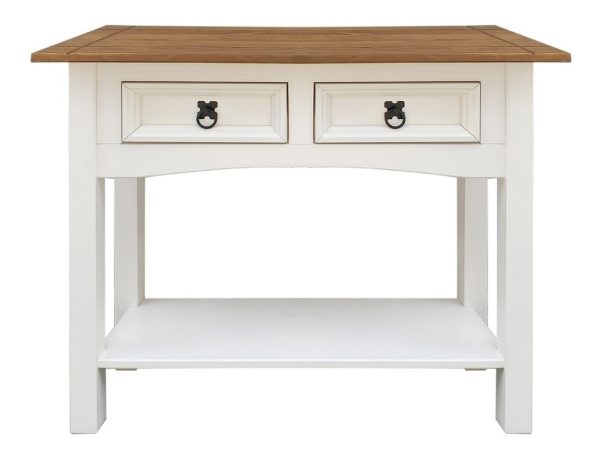 Aparador Bn- Bargueño - Madera - Mesa De Arrime - Living Lcm Color Blanco/roble - Imagen 3