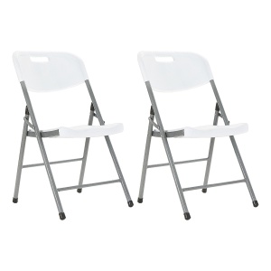 Sillas De Jardin Paris Plegable Picnic Plastico Catering Color Blanco X2 Garden Life